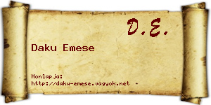 Daku Emese névjegykártya